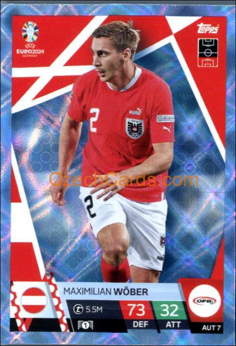 Maximilian Wöber 2024 EURO Match Attax Crystal Parallel #AUT7