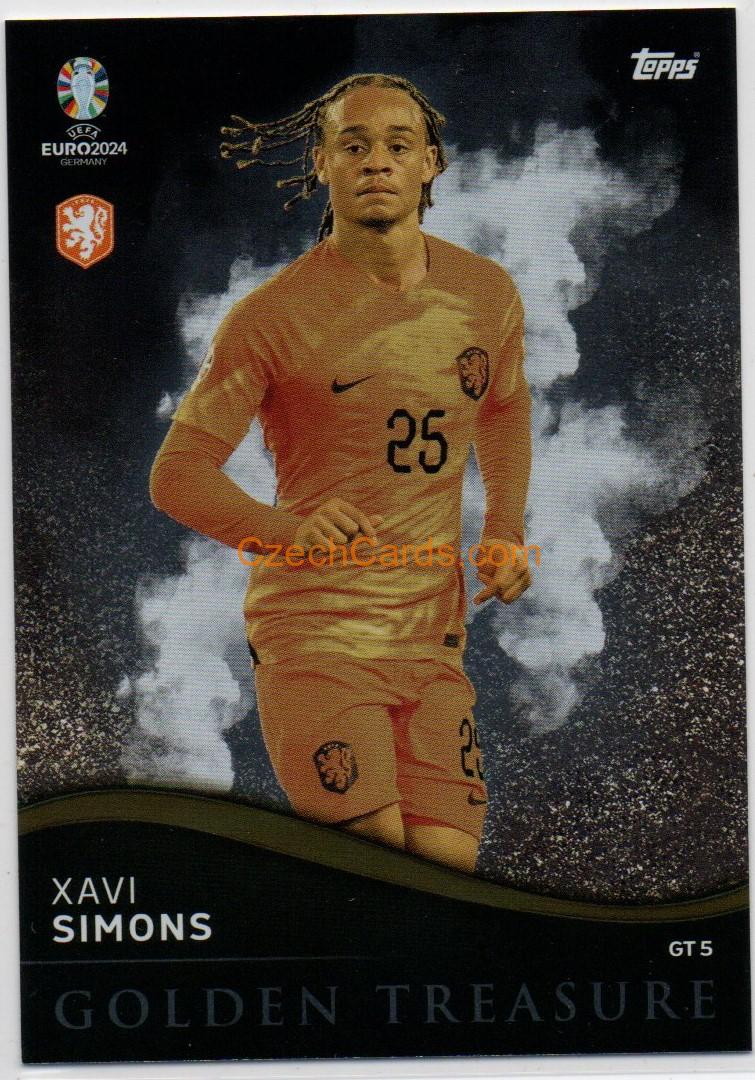 Xavi Simons 2024 EURO Match Attax Golden Treasure #GT5