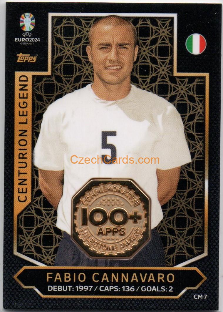 Fabio Cannavaro 2024 EURO Match Attax Centurion Relic  #CM7