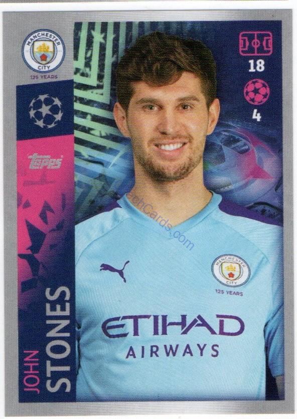 John Stones 2019/20 Topps sticker #332