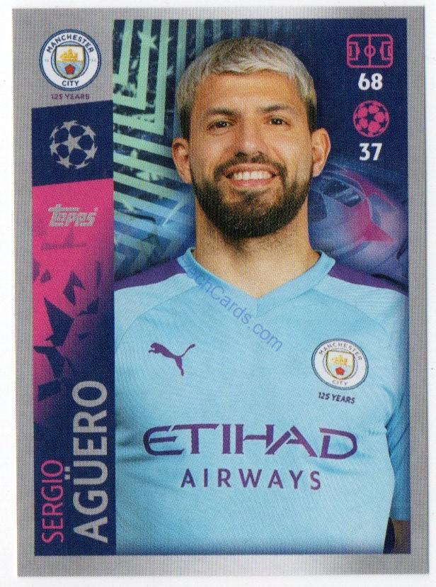 Sergio Agüero 2019/20 Topps sticker #344