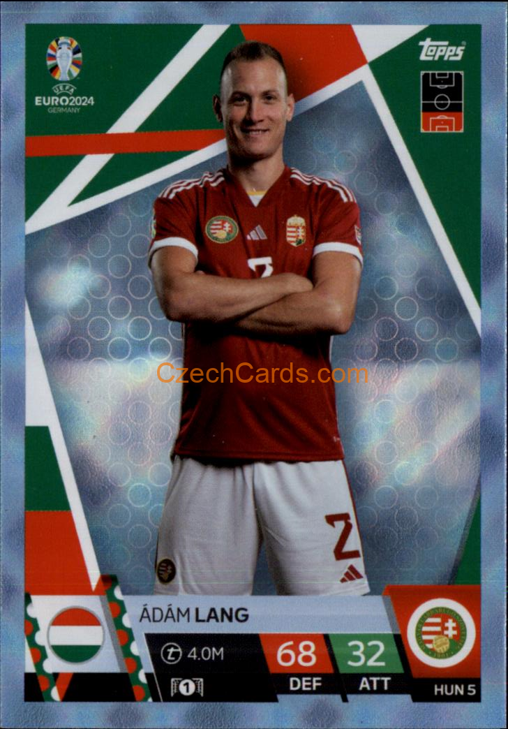 Ádám Lang 2024 EURO Match Attax Crystal Parallel #HUN5