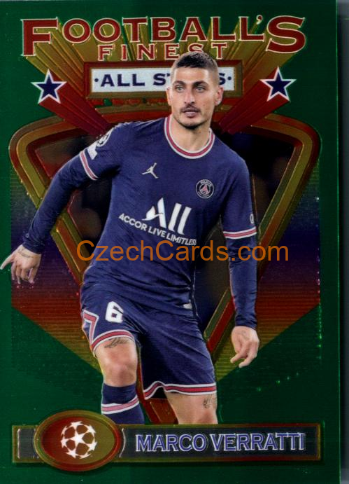Marco Verratti 2021/22 Topps Finest Flashbacks UEFA #20