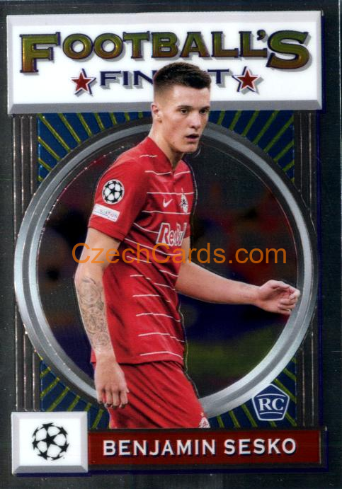 Benjamin Sesko 2021/22 Topps Finest Flashbacks UEFA #27 RC