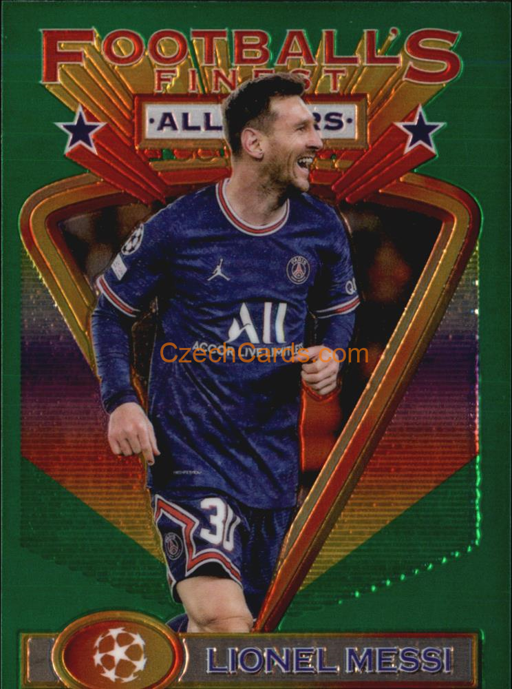 Lionel Messi 2021/22 Topps Finest Flashbacks UEFA #30