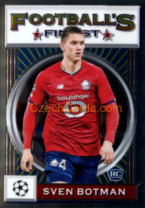 Sven Botman 2021/22 Topps Finest Flashbacks UEFA #130 RC