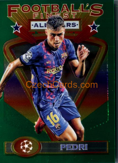 Pedri 2021/22 Topps Finest Flashbacks UEFA #190