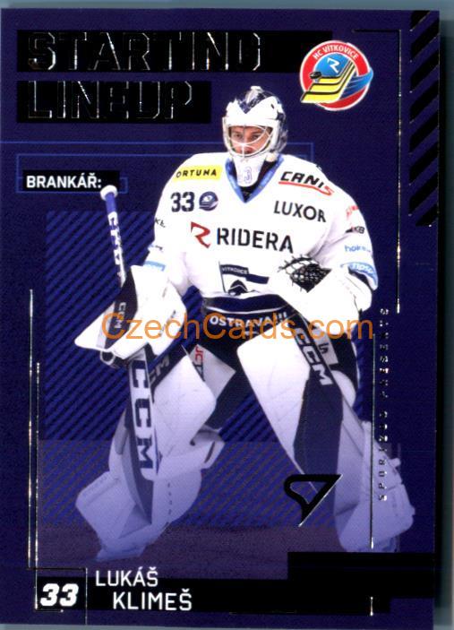 LUKÁŠ KLIMEŠ 2023/24 SportZoo Tipsport EHL Staring Lineup #SL-19