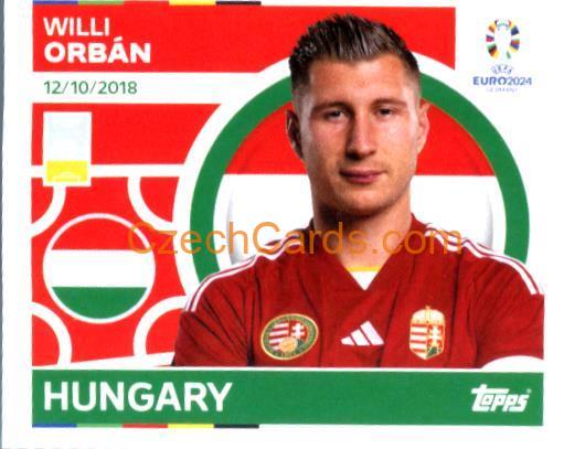 Willi Orbán 2024 Topps UEFA Euro sticker #HUN8