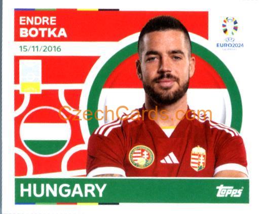 Endre Botka 2024 Topps UEFA Euro sticker #HUN9