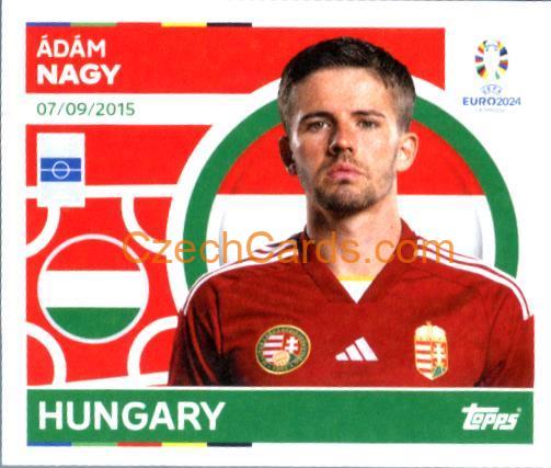 Ádám Nagy 2024 Topps UEFA Euro sticker #HUN12