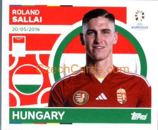 Roland Sallai 2024 Topps UEFA Euro sticker #HUN18