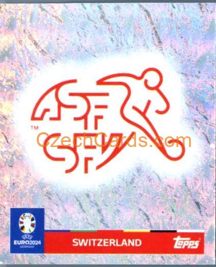 Emblem Switzerland 2024 Topps UEFA Euro sticker foil #SUI1