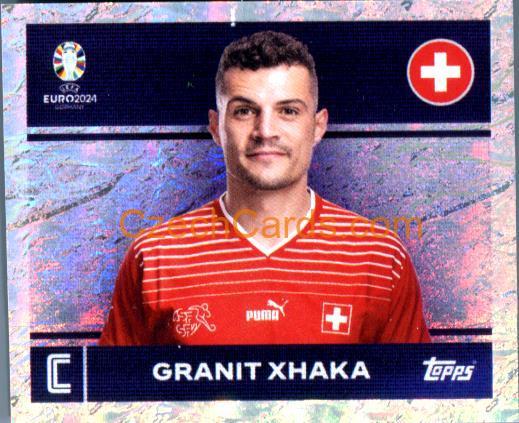 Granit Xhaka 2024 Topps UEFA Euro sticker foil #SUI2