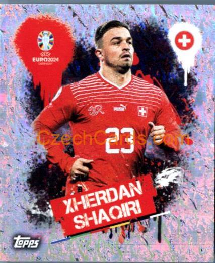 Xherdan Shaqiri 2024 Topps UEFA Euro sticker foil #SUI3