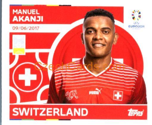 Manuel Akanji 2024 Topps UEFA Euro sticker #SUI6