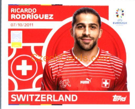 Ricardo Rodríguez 2024 Topps UEFA Euro sticker #SUI7