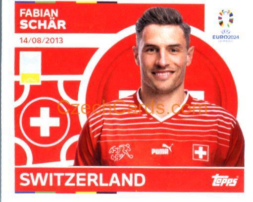 Fabian Schär 2024 Topps UEFA Euro sticker #SUI9