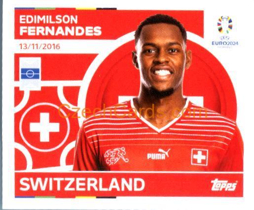 Edimilson Fernandes 2024 Topps UEFA Euro sticker #SUI10