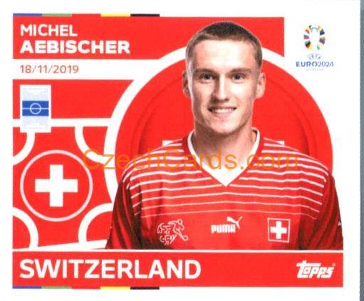 Michel Aebischer 2024 Topps UEFA Euro sticker #SUI11