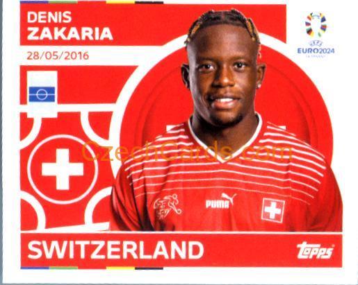 Denis Zakaria 2024 Topps UEFA Euro sticker #SUI12