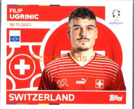 Filip Ugrinic 2024 Topps UEFA Euro sticker #SUI16