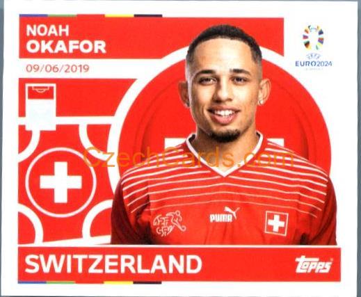 Noah Okafor 2024 Topps UEFA Euro sticker #SUI21
