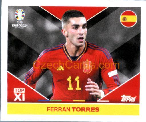 Ferran Torres 2024 Topps UEFA Euro sticker  #ESP-TOP1