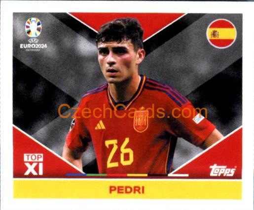 Pedri 2024 Topps UEFA Euro sticker  #ESP-TOP2