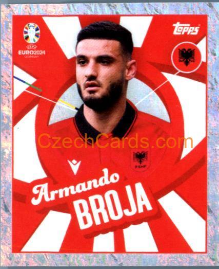 Armando Broja 2024 Topps UEFA Euro sticker foil #ALB-PTW