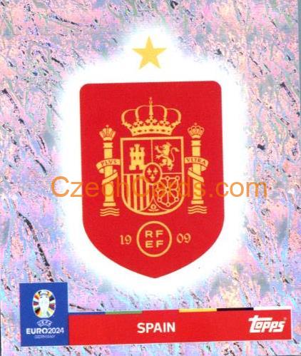 Emblem Spain 2024 Topps UEFA Euro sticker foil #ESP1