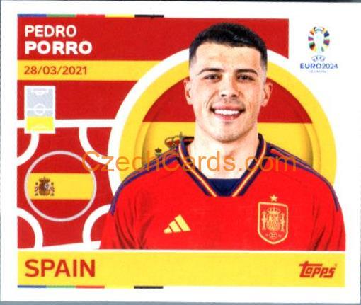 Pedro Porro 2024 Topps UEFA Euro sticker #ESP6