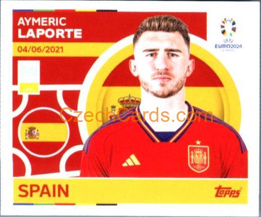 Aymeric Laporte 2024 Topps UEFA Euro sticker #ESP10