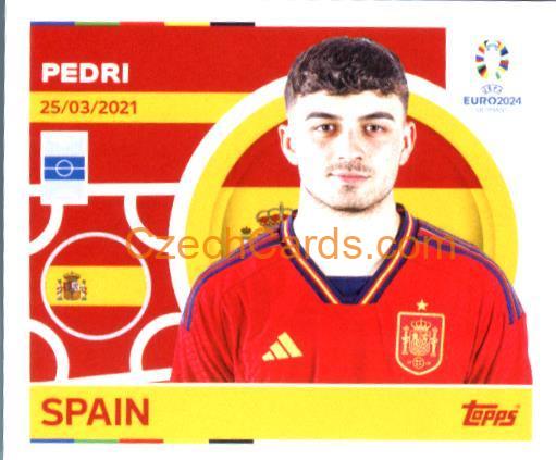 Pedri 2024 Topps UEFA Euro sticker #ESP12