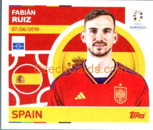 Fabián Ruiz 2024 Topps UEFA Euro sticker #ESP14