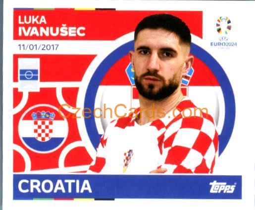 Luka Ivanušec 2024 Topps UEFA Euro sticker #CRO16