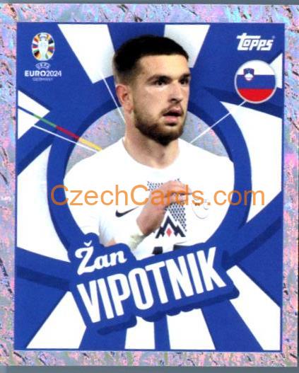 Žan Vipotnik 2024 Topps UEFA Euro sticker foil #SVN-PTW