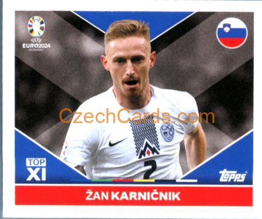 Žan Karnicnik 2024 Topps UEFA Euro sticker #SVN-TOP1