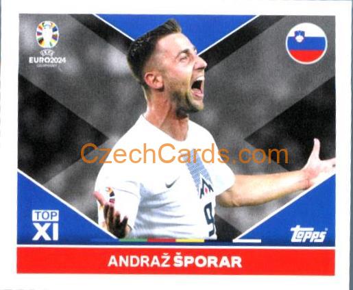 Andraž Šporar 2024 Topps UEFA Euro sticker #SVN-TOP2