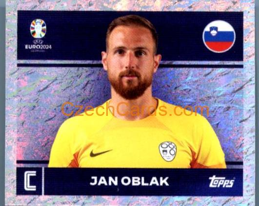 Jan Oblak 2024 Topps UEFA Euro sticker foil #SVN2
