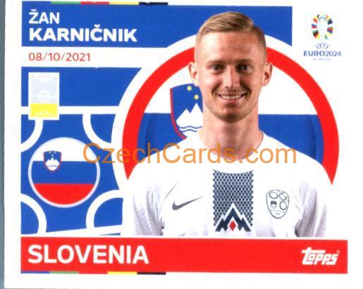 Žan Karničnik 2024 Topps UEFA Euro sticker #SVN7