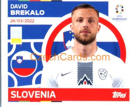 David Brekalo 2024 Topps UEFA Euro sticker #SVN9