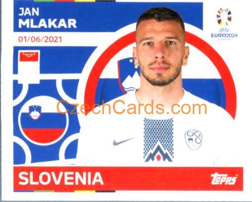 Jan Mlakar 2024 Topps UEFA Euro sticker #SVN18