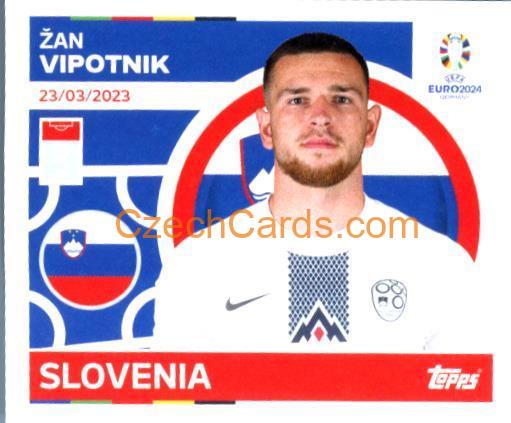 Žan Vipotnik 2024 Topps UEFA Euro sticker #SVN19