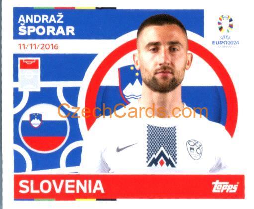 Andraž Šporar 2024 Topps UEFA Euro sticker #SVN20