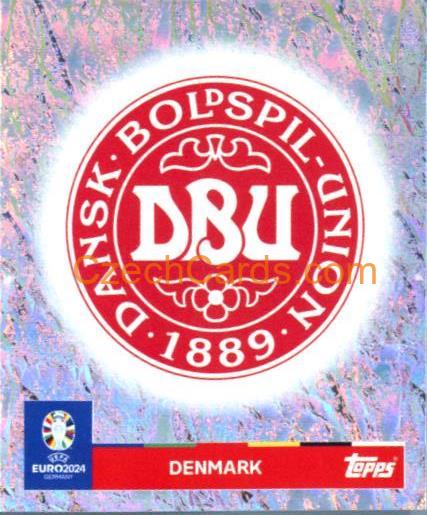 Emblem Denmark 2024 Topps UEFA Euro sticker foil #DEN1