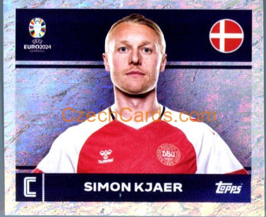 Simon Kjaer 2024 Topps UEFA Euro sticker foil #DEN2