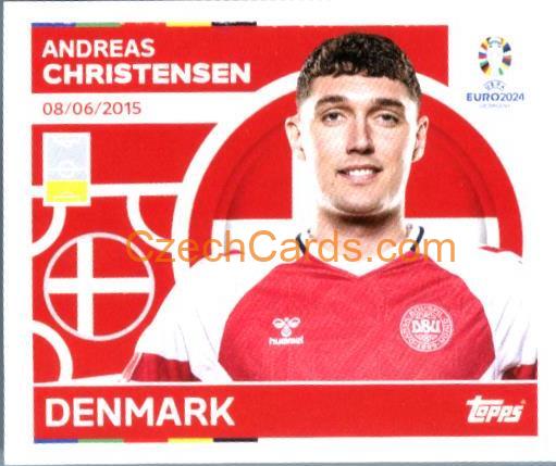 Andreas Christensen 2024 Topps UEFA Euro sticker #DEN5