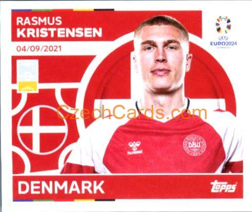 Rasmus Kristensen 2024 Topps UEFA Euro sticker #DEN8