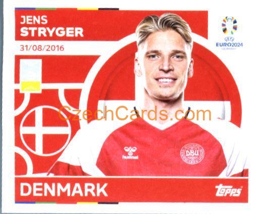 Jens Stryger Larsen 2024 Topps UEFA Euro sticker #DEN9